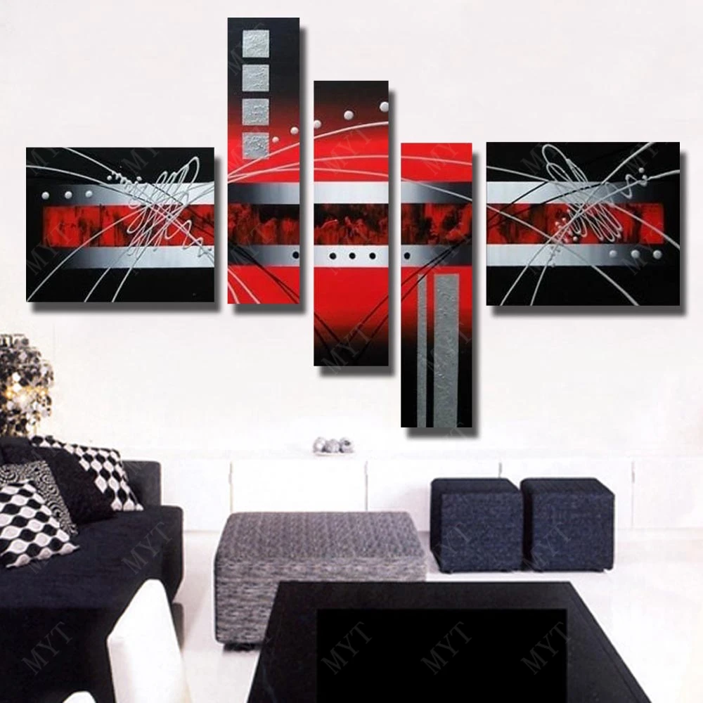 Free shipping wall canvas art oil painting large size by hand painted abstract paintings for wholesale | Дом и сад
