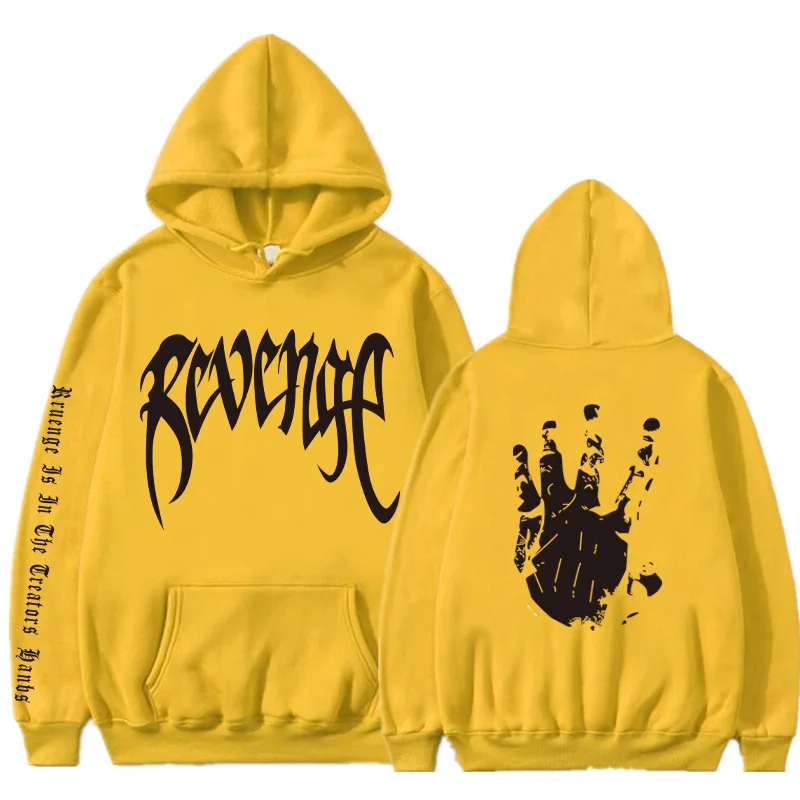 Толстовка с надписью Revenge Xxxtentacion хлопковый пуловер капюшоном в стиле хип-хоп Swag |