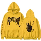 Толстовка с надписью Revenge Xxxtentacion, хлопковый пуловер с капюшоном в стиле хип-хоп, Swag