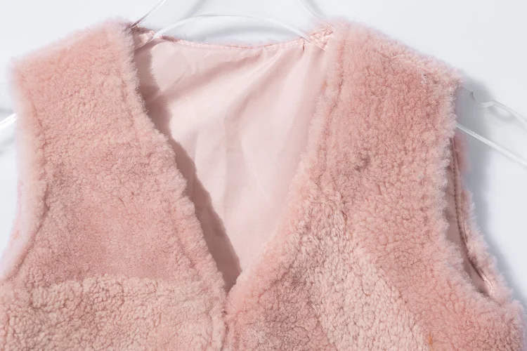 Стрижка овец мех один теплая шерсть Плюшевый жилет | Женская одежда