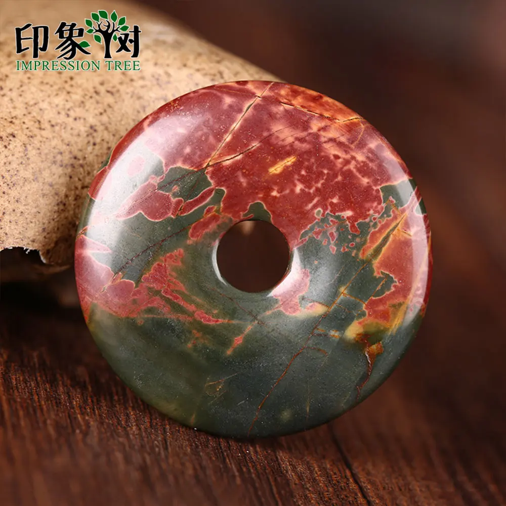 Круглые бусины в виде пончика красные бирюзы 40 мм 2 шт. для рукоделия изготовления