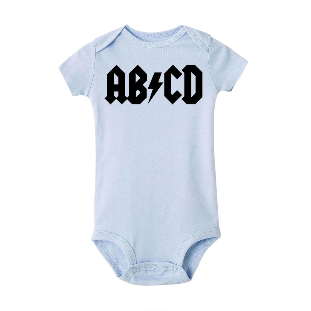 ABCD/Забавный комбинезон для новорожденных с изображением рок; одежда для маленьких мальчиков и девочек; Детский комбинезон; одежда для первого дня рождения; цельнокроеное боди для мальчиков