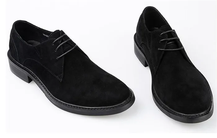 Туфли мужские классические из нубука на шнуровке с круглым носком|shoes fashion men|shoes
