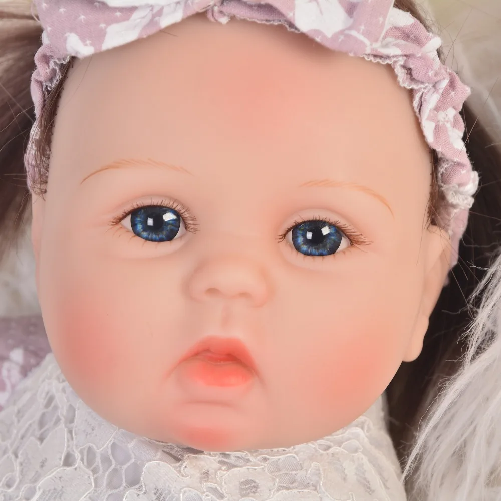 KEIUMI Collection New Reborn Baby Doll Soft Silicone Vinyl Real Touch Newborn 17inch 43cm princess baby girl toys bonecas | Игрушки и
