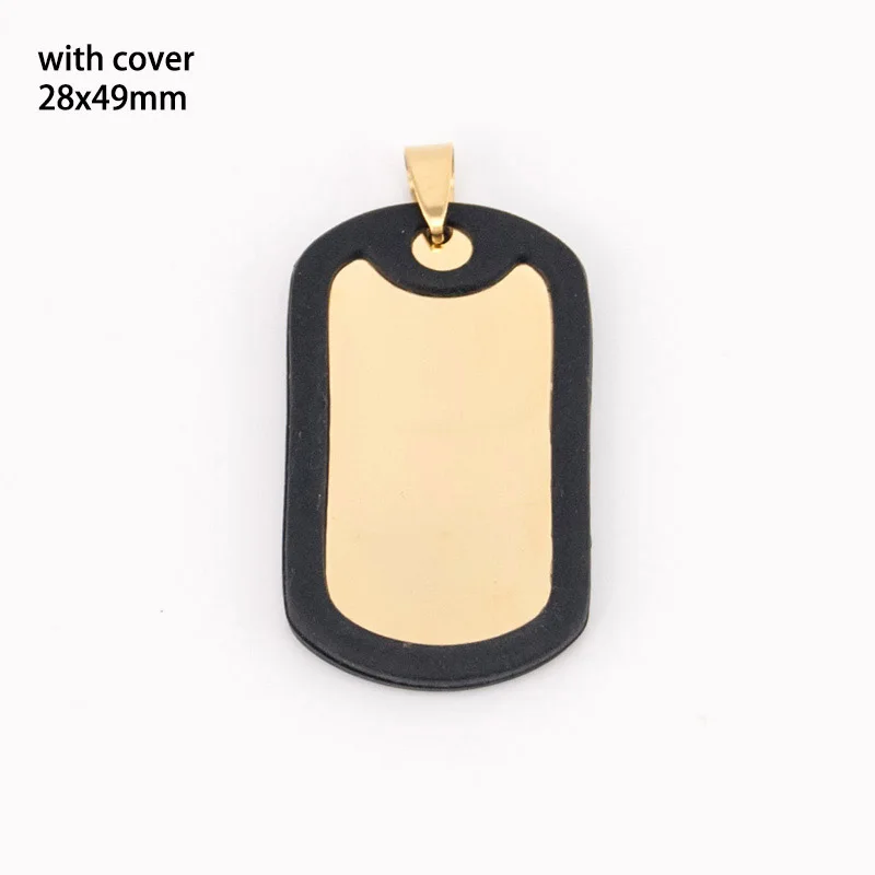 100% чистые бирки для мужчин из нержавеющей стали с обложкой ожерелья и подвески