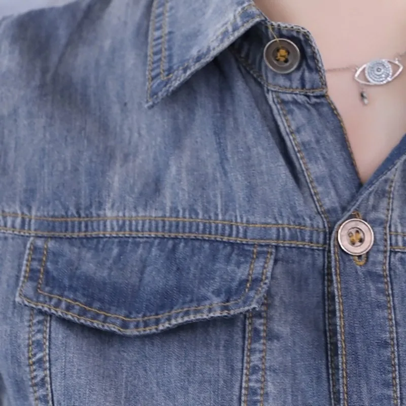 

Women Summer Denim Dresses New Short Sleeve Elegant Slim Party Dress Female Office Lady A-Line Jeans Dress Korean Fashion