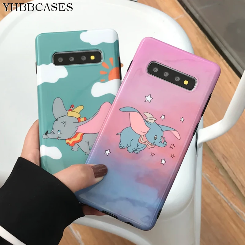 YHBBCASES чехол для телефона с мультяшными животными Samsung Note 10 Plus Galaxy S10 5G S8 S9 8 9 Funny Dumbo