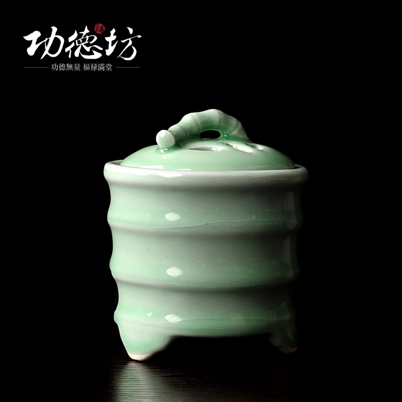 

Celadon aroma aromatherapy bamboo creative electronic furnace second generation appliances smoked Aloes sent furnace powder