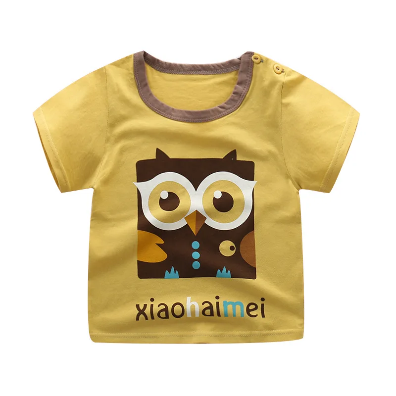 XHM-Tshirt Летняя Хлопковая пижама; infantil; комплект одежды с короткими рукавами для маленьких девочек; детская одежда с героями мультфильмов; детские пижамы; одежда для сна для маленьких мальчиков - Цвет: XHM-Tshirt