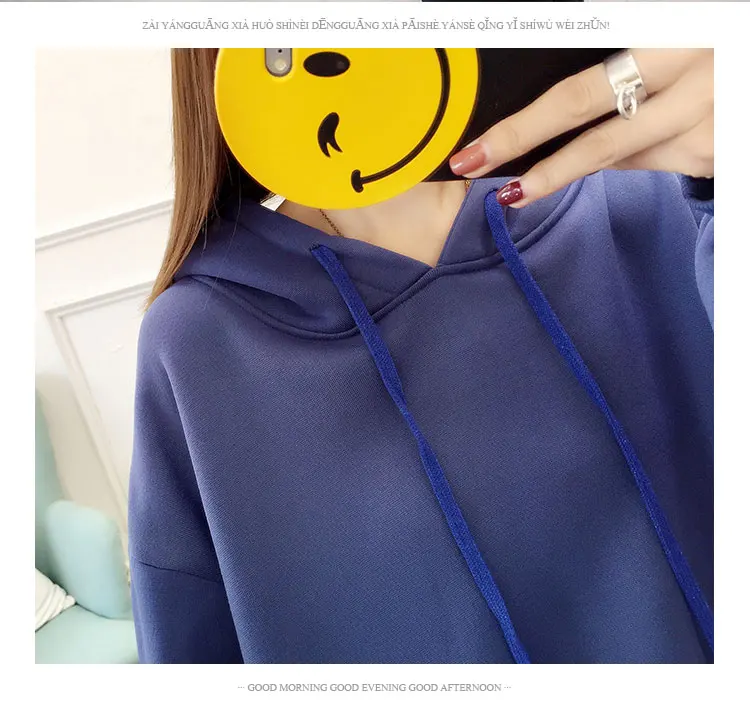 Женские толстовки, зимние, Harajuku, теплые, плюс бархат, свободные, трендовые, с буквенным принтом, с капюшоном, повседневные, с длинным рукавом, Женская толстовка, милая