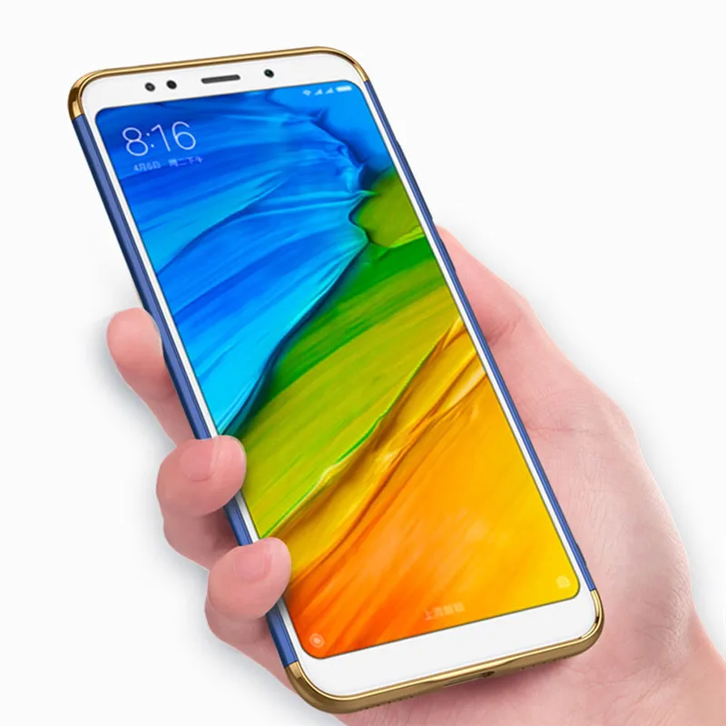 NFH Luxury Hard Back Electroplate Shockproof Cases For Xiaomi Redmi 5A 5 Plus Case Full Cover On Note 16GB 32GB |