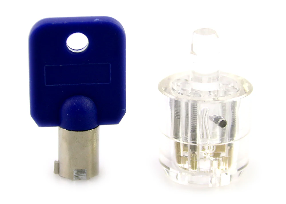 7 штырьков прозрачный трубчатый замок для практики слесарных инструментов