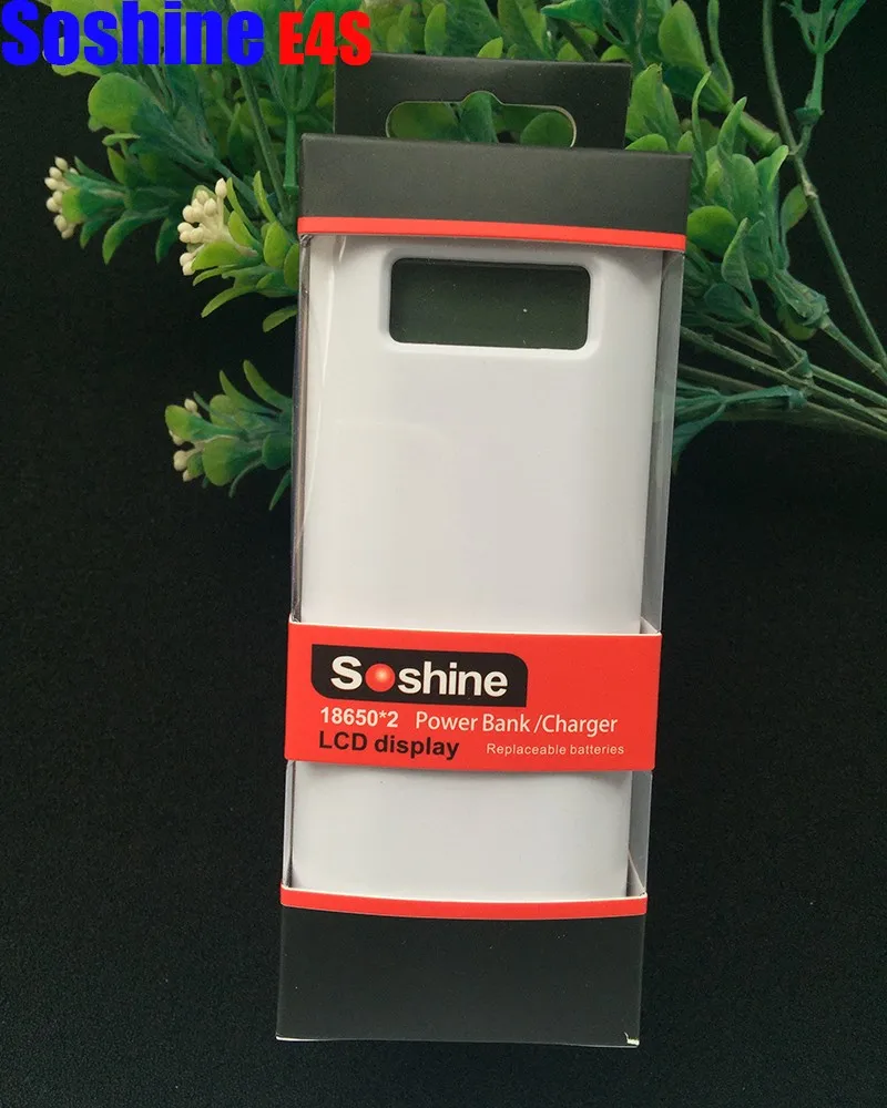 Soshine E4S 2x18650 батарея зарядное устройство чехол ЖК дисплей Мобильный телефон Power Bank