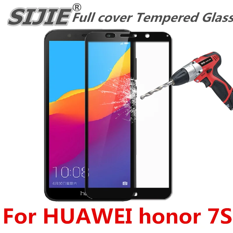 Полное покрытие закаленное стекло для HUAWEI honor 7S play 7 защитный чехол экрана 9H