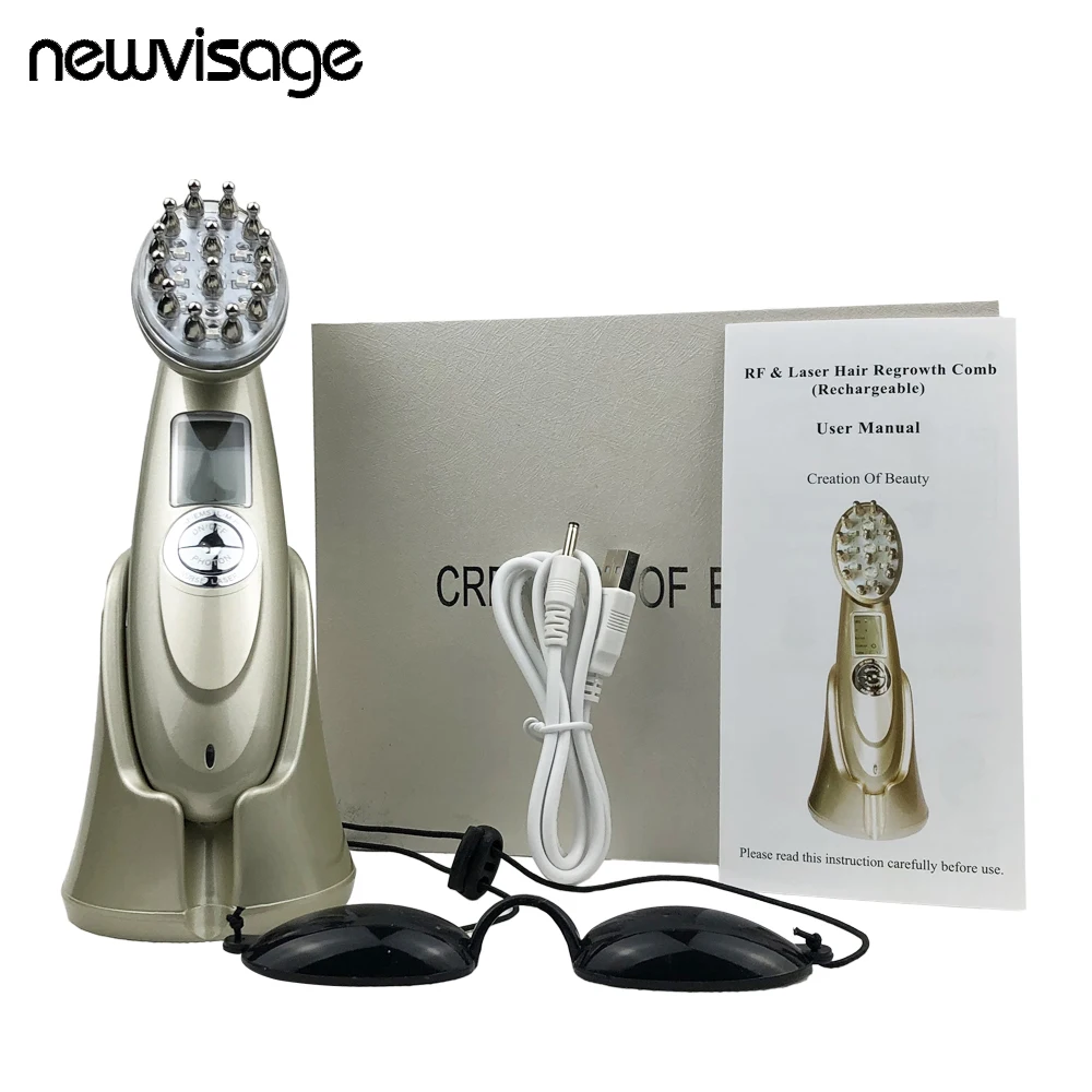 

Electric Scalp Massage Machine EMS RF Hair Care Device Laser Hair Growth Comb Hair Brush Laser Anti Hair Loss Vibration Massager