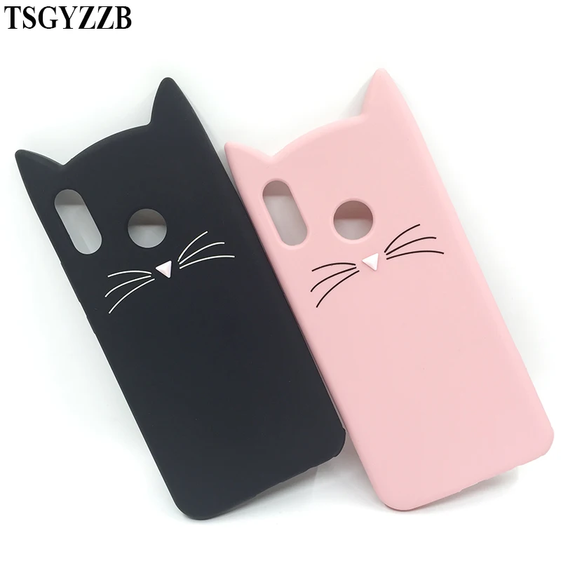 cover for huawei p40 p30 pro honor 8s 10lite y5 2018 p smart 2019 case 3d cute cartoon animals cat ears soft silicone phone case free global shipping