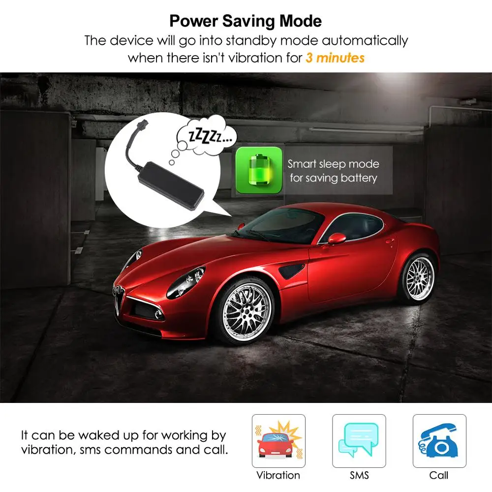 Автомобильный GPS трекер водонепроницаемый IP65 локатор в режиме реального времени