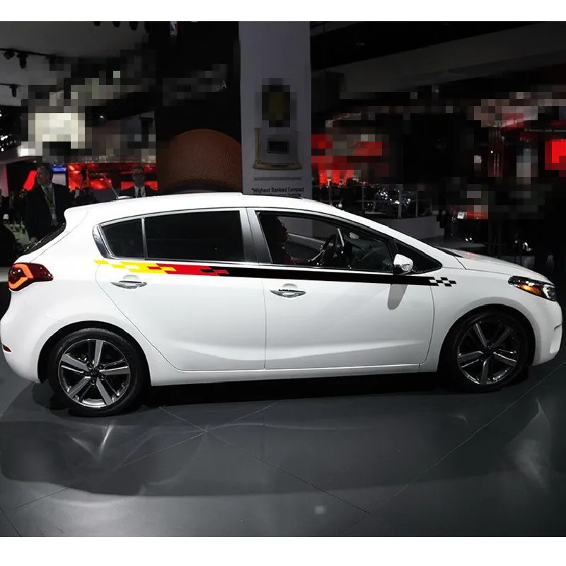 Гоночные решетки Стикеры для KIA Venga Forte автомобильный Стайлинг линии талии полосы Флаг Германии индивидуальные авто защита виниловые наклейки