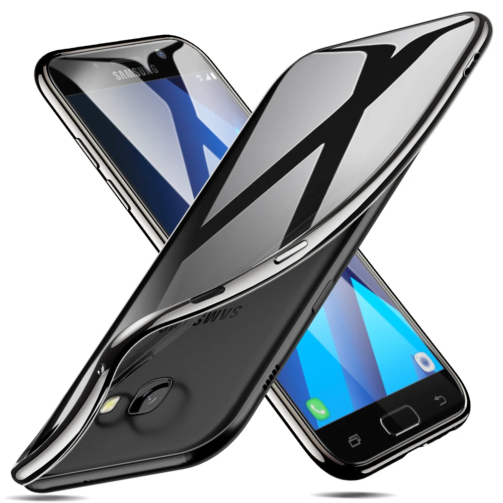 ESR ТПУ для телефона с покрытием чехол для samsung Galaxy A5 Edge прозрачный силиконовый чехол для samsung A5 - Цвет: Plating black