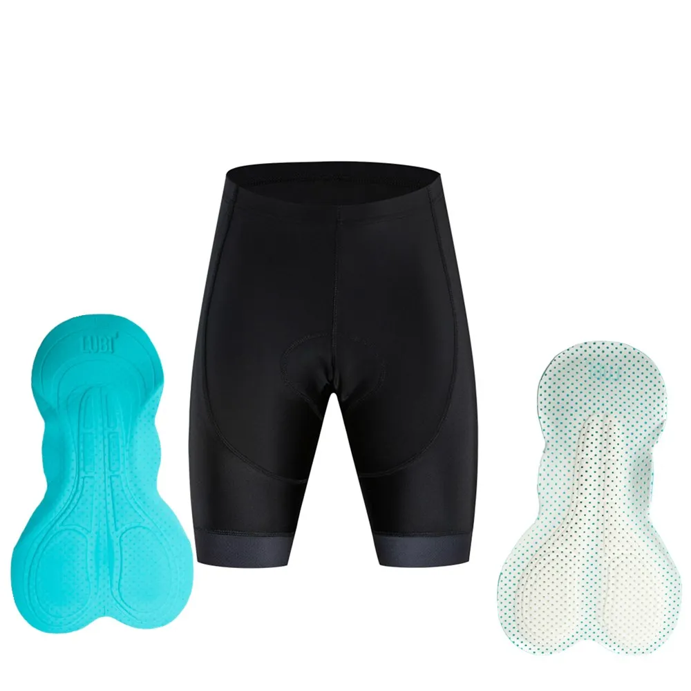 Sponge Pad shorts LUBI цельный черный Pro Велоспорт нагрудник шорты гелевая накладка противоударный брюки MTB шорты для езды на велосипеде губка накладка Велоспорт Колготки для мужчин женщин - Цвет: Sponge Pad shorts