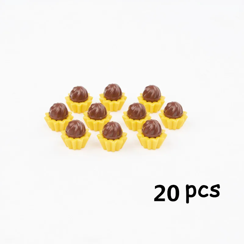 06-20pcs Город аксессуары строительные блоки Ужин еда вечерние мороженое заморозка присоска друзья фигура собрать Совместимые Кирпичи Игрушки C022 - Цвет: 06-20pcs