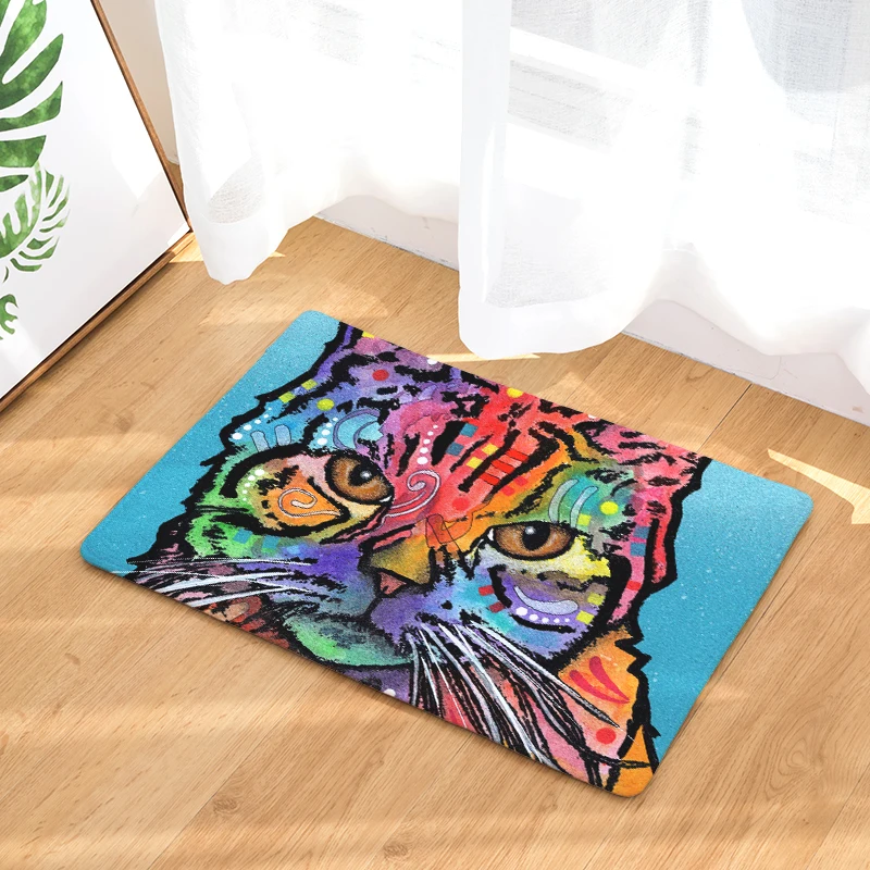 Приветственный напольный коврик с рисунком фланелевый ковер для гостиной 40x60 см