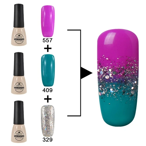 ZH-C046 Elite99 3 шт. Гель-лак Vernis 7 мл Гель-лак для ногтей кисть основа верхнее покрытие Vernis полуперманентный УФ-гель-эмаль DIY маникюрный салон - Цвет: ZH-C046
