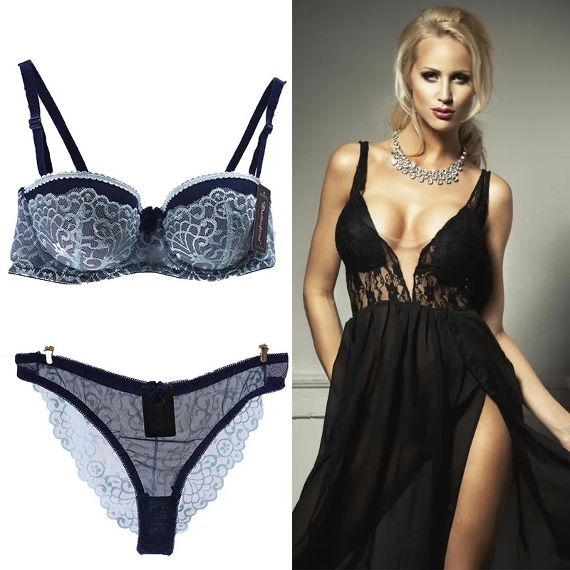 Женский сексуальный кружевной бюстгальтер с вырезом и пуш ап длинный без