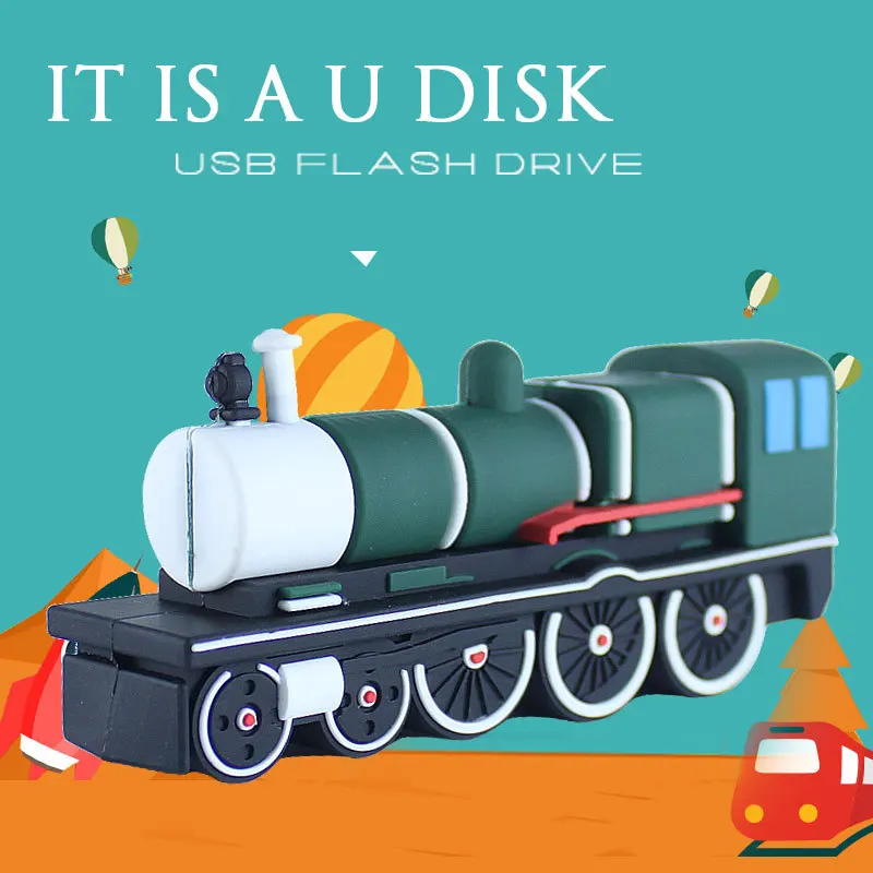 Новый классный мультяшный USB флэш накопитель мини модель поезда 4 ГБ 8 16 32