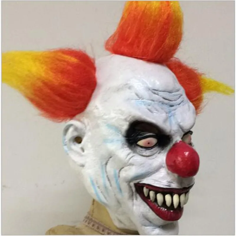 Забавная Вечеринка Косплей злой Цирк Клоун Маска Pennywise Хэллоуин ужас Джокер