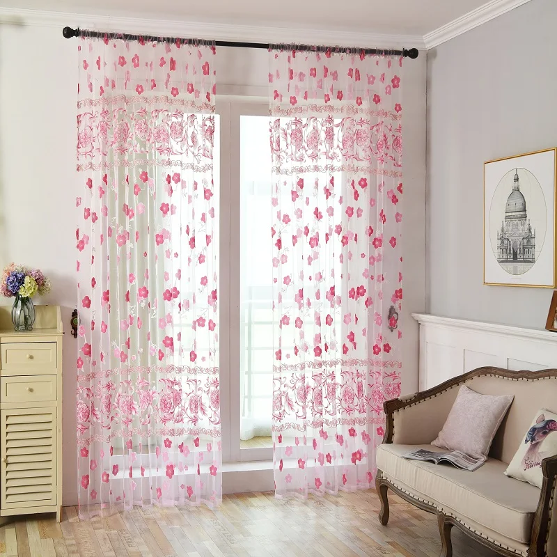 Декоративные окна Cortinas маленький цветок вуаль тюль Morning Glory оконные шторы для