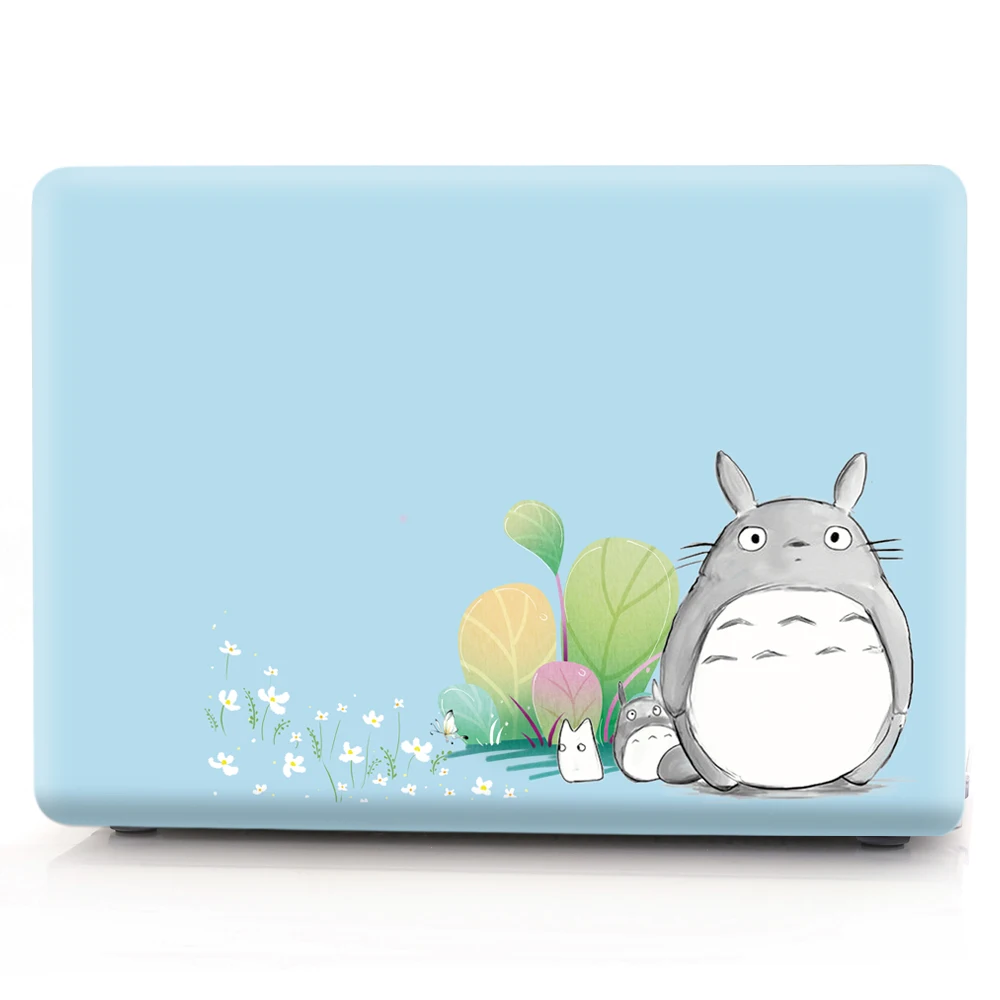 Чехол для ноутбука Totoro с цветной печатью для MacBook Air retina Pro 11 12 13 15 для MacBook с сенсорной панелью New Air 13 New Pro13 15