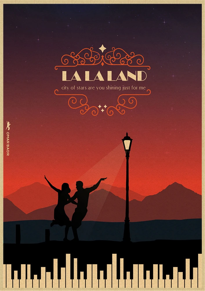 LA LAND фильм плакат из крафт-бумаги плакаты настенные наклейки домашний декор домашний художественный бренд
