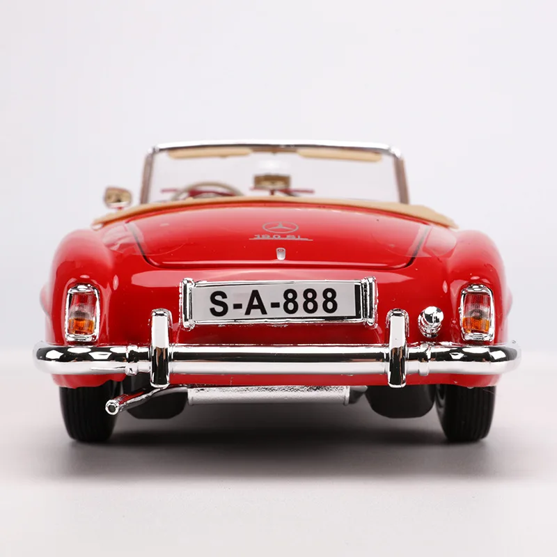 Модель автомобиля из сплава под давлением в масштабе 1:18 для Benz 1955 190sl с