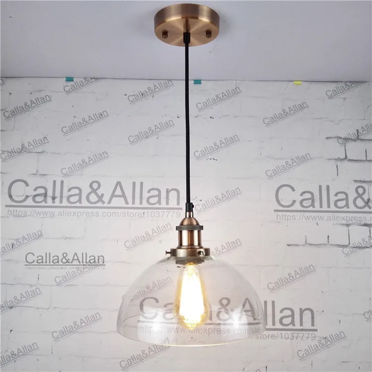 Подвесной светильник в стиле ретро для лампочек Эдисона 220 В E27|lamp loft|clear glass shadeglass