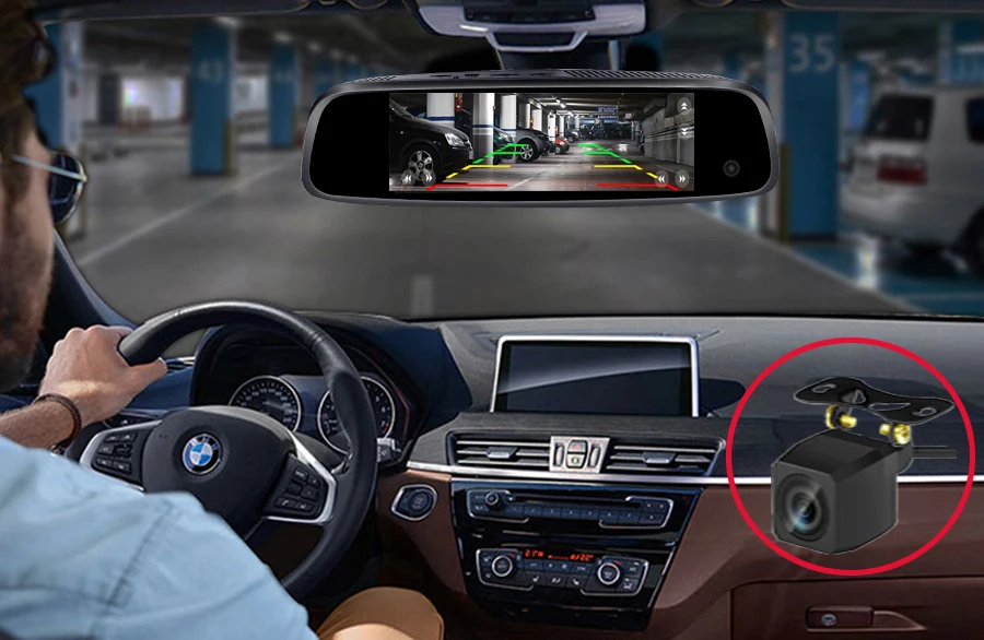WHEXUNE автомобильный видеорегистратор FHD 1080P 3 камера 2+ 32 Гб 4G ADAS gps Navi DashCam Android Специальный кронштейн зеркало заднего вида рекордер
