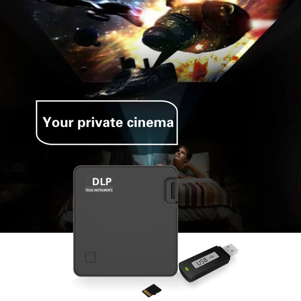 ByJoTeCH P2 HD DLP 1920*1080 портативный проектор Встроенный аккумулятор с EZcast беспроводной многоэкранный интерактивный