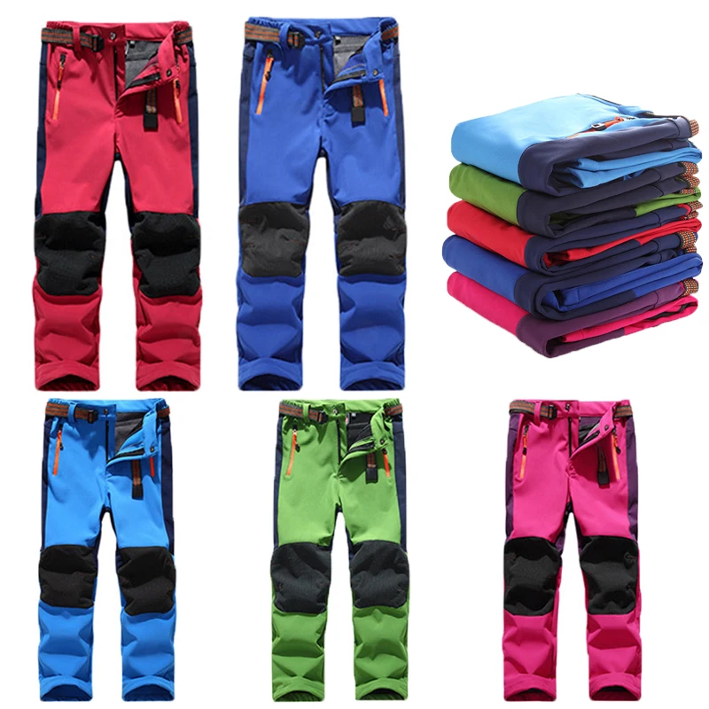 Детские теплые флисовые лыжные штаны для девочек Pantalon De Ski ветрозащитные брюки