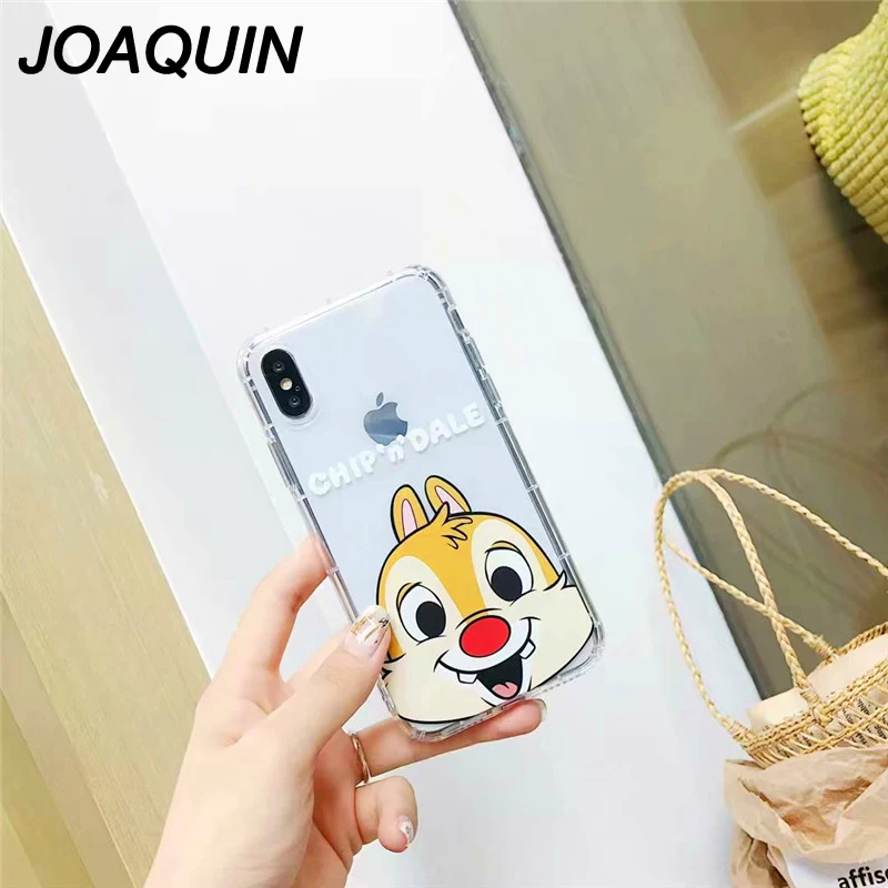 2018 Hot style Cute Cartoon Chipmunk Soft Cover Case For iPhone X 8 8plus 6 6S 6plus 7 Plus phone bag case |