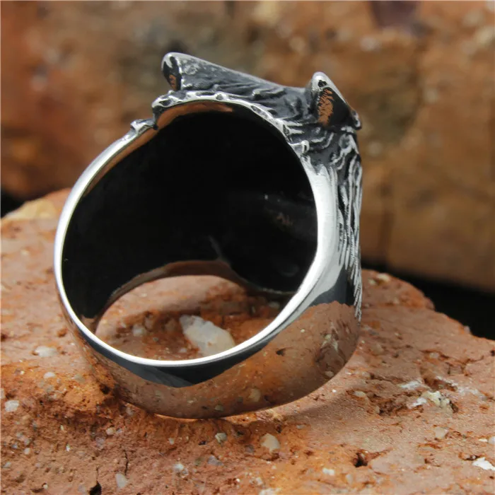 1 шт. мужские Мальчики 316L нержавеющая сталь панк готический стиль волк