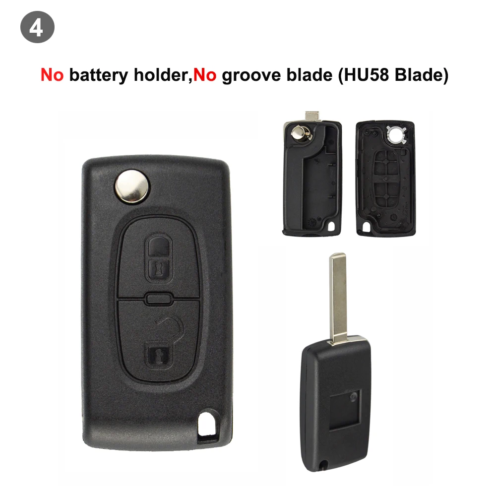 OkeyTech чехол для автомобильных ключей обманка из 2/3/4 кнопки peugeot 207 307 308 407 607 807 Citroen C2