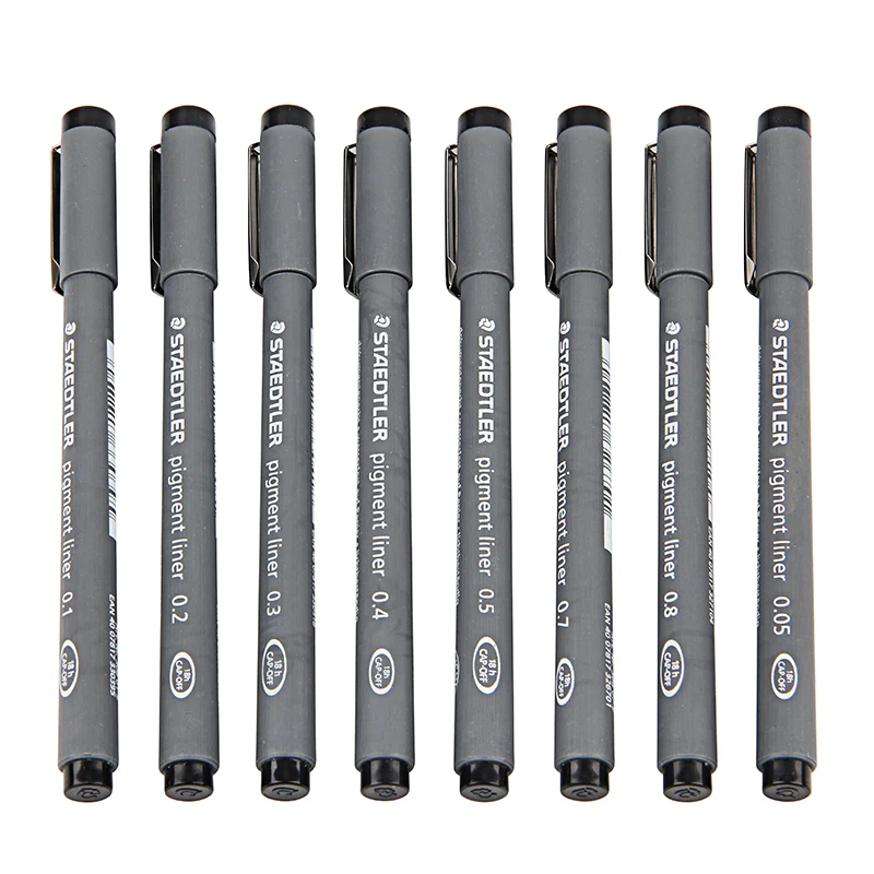 

5 шт., тонкая ручка для рисования STAEDTLER 308, 0,1-0,8 мм