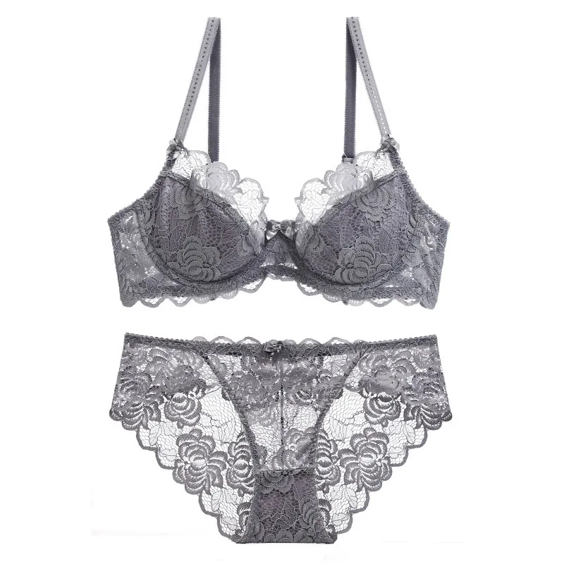 2018 New Arrival Women Underwear Sexy Lace Lady Lingerie Push-up Bra Thin Cup Plus Size Set 32-42abcd Free Shipping | Женская одежда