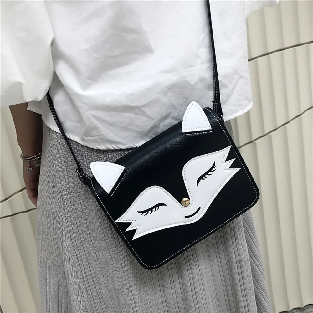 Aelicy женские кожаные сумки с принтом лисы на плечо для женщин 2020 bolsa feminina Прямая