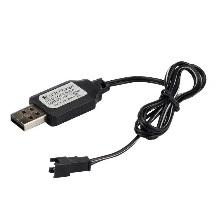 3.6v SM YUKALA 3,6 V 4,8 V 6,0 V 7,2 V 9,6 V Ni-CD/Ni-mh аккумуляторная батарея USB зарядное устройство/USB зарядный кабель с SM/JST/TAMIYA штекер 2 шт - Цвет: 3.6v SM