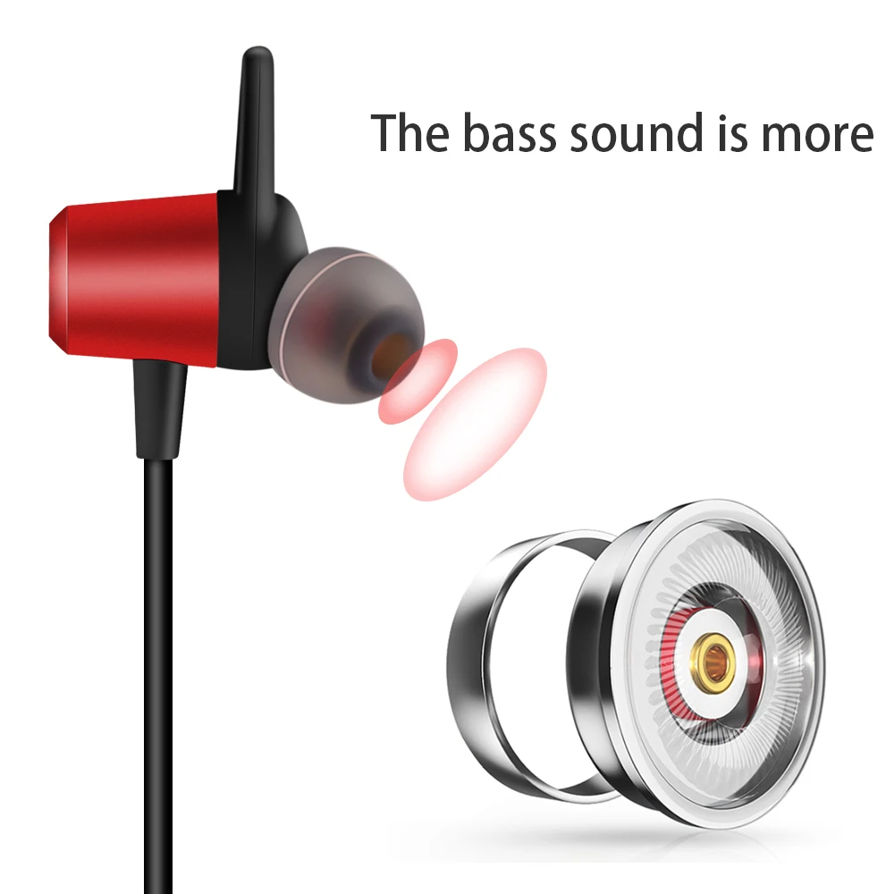 Bluetooth наушники Магнитный Металл Бас Беспроводной спортивные вкладыши динамик