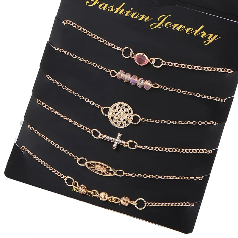 IF YOU 5 шт./лот богемный золотой цвет милый браслет цепочка из полимерного сплава с