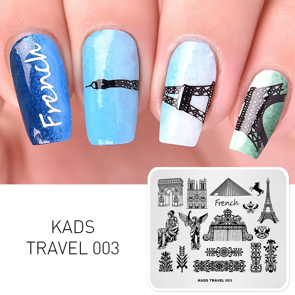

MISSGUOGUO Nail Art Stamping Template Noble Pattern Portrait Eiffel Tower Horse Statue Of Liberty Nail Stamp Plates Printing