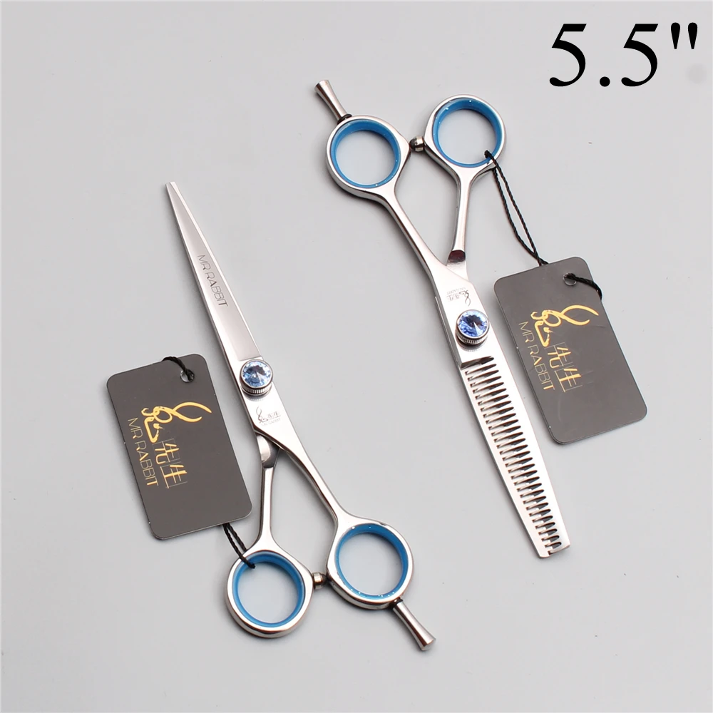 5.5&quot 6&quot JP 440C Mr Rabbit Scissors for a Hairstyle Cutting Shears Thinning Professional Hairdressing Kit M9012 | Красота и