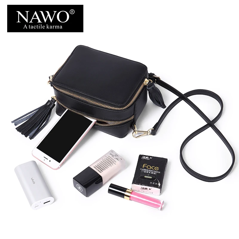 НАЖО модные Разделение кожаные женские Crossbody сумка для Для женщин Мини сообщение